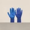 Blue anti-slip and warm gloves for both men and women, thickened knitted for winter outdoor labor protection Specification image